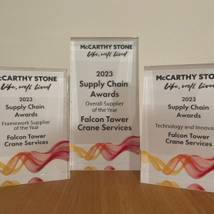 Falcon Tower Crane Services wins big at McCarthy Stone Awards night