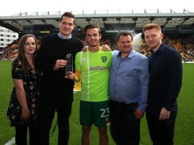 Vs Hull City 14th October (Left To Right Sophie Ellcome Joel Pattrick James Maddison Lee Curson Tim Buttifant)